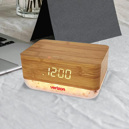VZ-ClkQi5 Himalayan Sunrise Salt Charging Pad & Clock